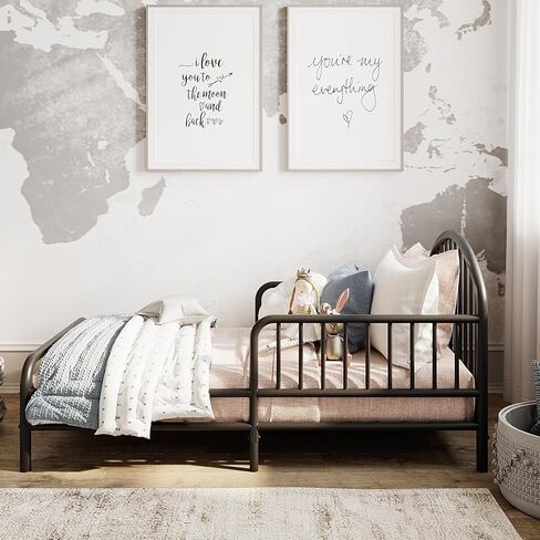 Little Seeds River Metal Toddler Bed, Black in Kuwait