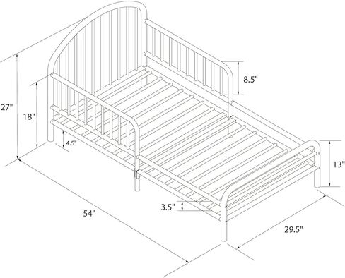 Little Seeds River Metal Toddler Bed, Black in Kuwait