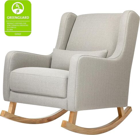 Babyletto Kai Rocker in Performance Dijon Eco-Twill, Water Repellent & Stain Resistant, Greenguard Gold and CertiPUR-US Certified in Kuwait