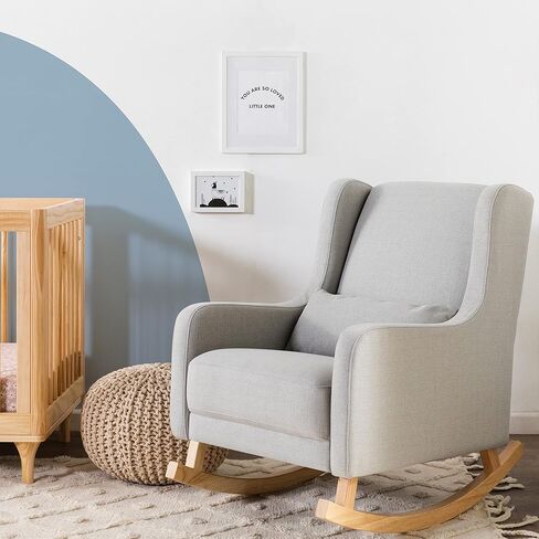 Babyletto Kai Rocker in Performance Dijon Eco-Twill, Water Repellent & Stain Resistant, Greenguard Gold and CertiPUR-US Certified in Kuwait