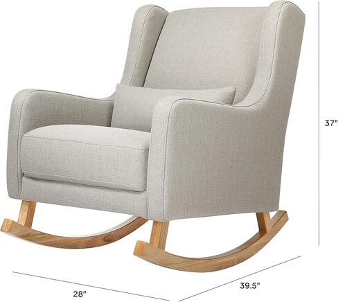 Babyletto Kai Rocker in Performance Dijon Eco-Twill, Water Repellent & Stain Resistant, Greenguard Gold and CertiPUR-US Certified in Kuwait