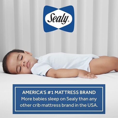 Firm Rest Antibacterial 2-Stage Dual Firmness Waterproof Baby Crib Mattress & Toddler Bed Mattress, 204 Premium Coils, Medical-Grade Surface, Hypoallergenic, Made in USA, 52"X28" in Kuwait
