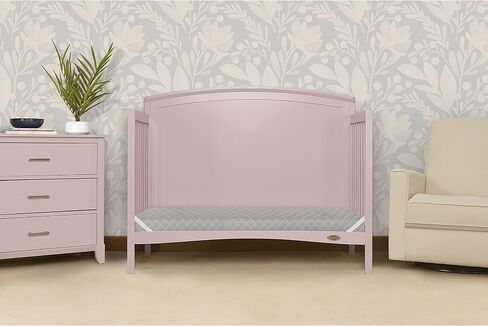 Dream On Me Asheville 4" Firm Fiber Crib And Toddler Mattress | Waterproof | GreenGuard Gold Certified | Dual-Sided Mattress | Grey Embossed Cover | Lightweight Reversible Design in Kuwait