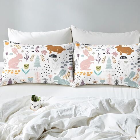 Feelyou Cute Sloth Dino Duvet Cover Twin, Nursery Cute Wild Animals Bedding Set for Boys Girls Jungle Animals Comforter Cover Cartoon Zoo Animal Bed Set Microfiber Bedclothes Zipper (No Comforter) in Kuwait