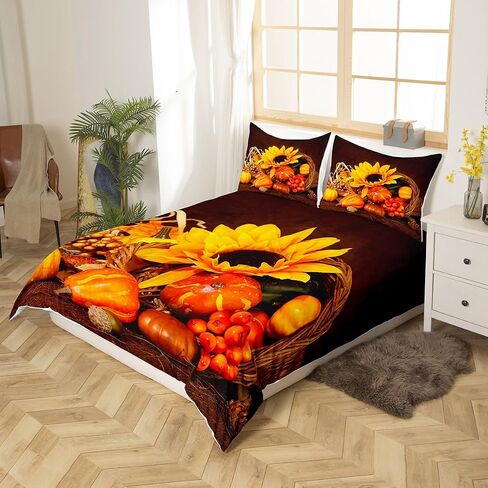 Farm Animal Duvet Cover Queen, Goats Milk Bedding Set for Toddler Newborn Kids Happy Thanksgiving Comforter Cover Hand Drawn Black Sketches Cartoon Goat Quilt Cover 3Pcs with Zipper Closure in Kuwait