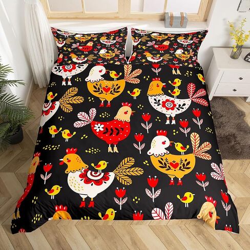 Erosebridal Kawaii Giraffe Comforter Cover Cartoon Rainbow Bed Set for Kids Toddler, Cute Animal Duvet Cover Full Size Lovely Pink Bedding Sets, Orange Blue Love Hearts Bedspread Cover in Saudi Arabia