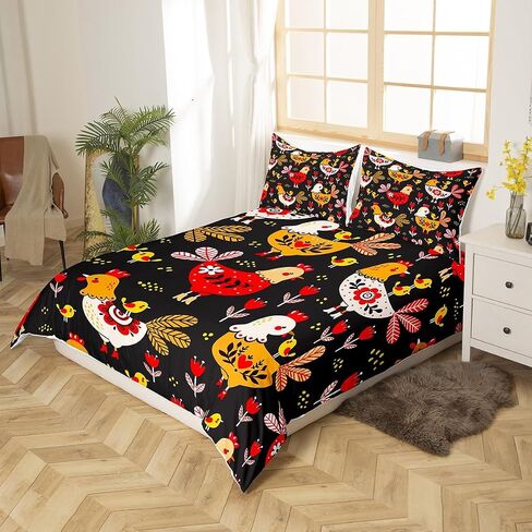 Erosebridal Kawaii Giraffe Comforter Cover Cartoon Rainbow Bed Set for Kids Toddler, Cute Animal Duvet Cover Full Size Lovely Pink Bedding Sets, Orange Blue Love Hearts Bedspread Cover in Saudi Arabia