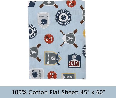 Danica 3-Piece 100% Cotton Toddler Sheet Set for Boys & Girls, Includes Top Sheet, Fitted Sheet, Standard Pillow Case (Lavender Purple Giraffe & Elephant) in Saudi Arabia