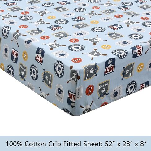 Danica 3-Piece 100% Cotton Toddler Sheet Set for Boys & Girls, Includes Top Sheet, Fitted Sheet, Standard Pillow Case (Lavender Purple Giraffe & Elephant) in Saudi Arabia
