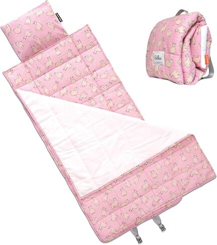 Bulkie Toddler Nap Mat - Sleep Mat for Kids Daycare and Preschool - Folds Up to Carry on Back - Poppies in Saudi Arabia