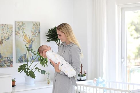 BaeBae Goods Swaddle Blanket, Adjustable Infant Baby Swaddling Wrap Set of 4, Baby Swaddling Wrap Blankets for Boys and Girls Made in Soft Cotton in Saudi Arabia