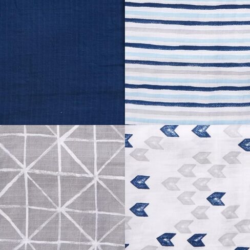 aden + anais Essentials Disney Muslin Swaddle Blankets for Baby Girls and Boys, Newborn Receiving Blanket for Swaddling, 100% Cotton Baby Swaddle Wrap, 4 Pack, Winnie + Friends in Saudi Arabia
