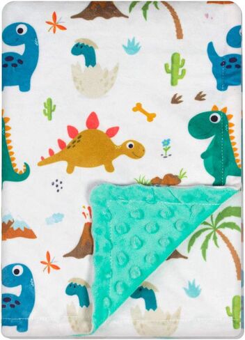 Cute Animal Minky Blanket for Boys & Girls - Soft Double Layer with Dotted Backing, Toddler to Newborn (30 X 40 inches) in Saudi Arabia