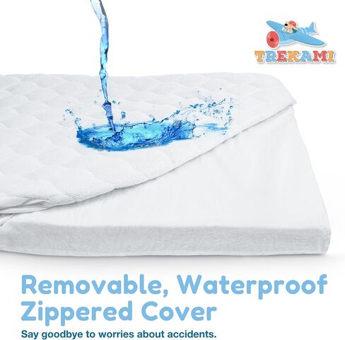 Baby Bassinet Mattress Pad - Rectangle Bassinet Mattress 16x32x1.5 with Waterproof Washable Zippered & Breathable Bassinet Mattress Topper Cover - Rectangle Baby Mattress Fit for Moses Basket & Cradle in Saudi Arabia