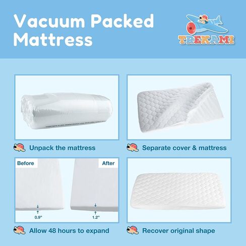 Baby Bassinet Mattress Pad - Rectangle Bassinet Mattress 16x32x1.5 with Waterproof Washable Zippered & Breathable Bassinet Mattress Topper Cover - Rectangle Baby Mattress Fit for Moses Basket & Cradle in Saudi Arabia