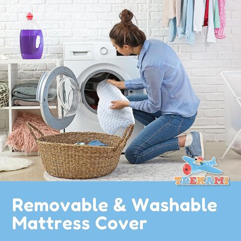 Baby Bassinet Mattress Pad - Rectangle Bassinet Mattress 16x32x1.5 with Waterproof Washable Zippered & Breathable Bassinet Mattress Topper Cover - Rectangle Baby Mattress Fit for Moses Basket & Cradle in Saudi Arabia