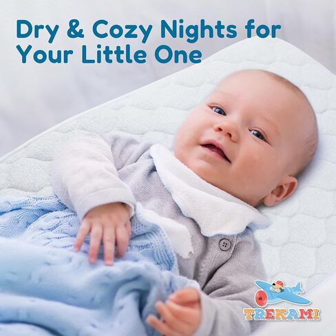 Baby Bassinet Mattress Pad - Rectangle Bassinet Mattress 16x32x1.5 with Waterproof Washable Zippered & Breathable Bassinet Mattress Topper Cover - Rectangle Baby Mattress Fit for Moses Basket & Cradle in Saudi Arabia