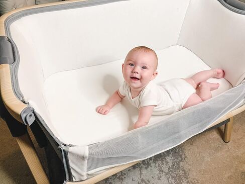 Bassinet Bed Sheets – Premium Bassinet Fitted Sheet for Halo, Mika Micky, Maxi COSI & Others - 4 Pack 100% Jersey Knit - Bassinet Bedding for Standard Size Oval or Halo Bassinet Pads for Boys & Girls in Saudi Arabia