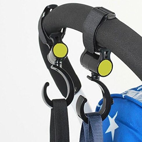 AKOAK 2 Pack Baby Stroller Hooks,Flexible and Multi Purpose Hooks for Diaper Bags, Shopping Bags,Groceries and Clothing, Great Accessory for Mommy When Walking or Shopping in Saudi Arabia