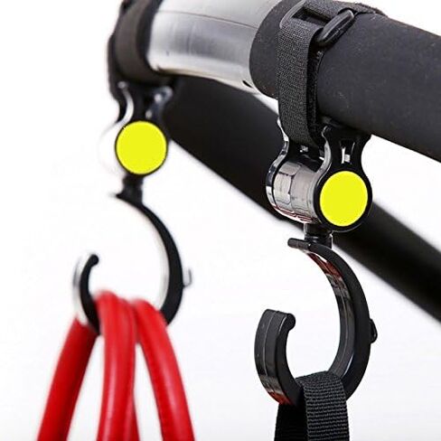 AKOAK 2 Pack Baby Stroller Hooks,Flexible and Multi Purpose Hooks for Diaper Bags, Shopping Bags,Groceries and Clothing, Great Accessory for Mommy When Walking or Shopping in Saudi Arabia