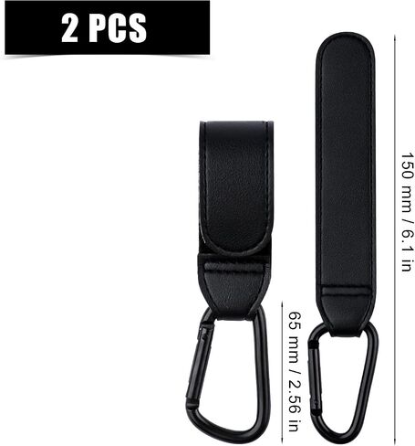 KINBOM Stroller Hooks, Carriage Hooks for Bag, 2pcs Mommy Bag Hook Stroller Organizer Hook Clip Heavy Duty Stroller Clip for Bags Hanging Shopping Diaper Bags (Black) in Kuwait