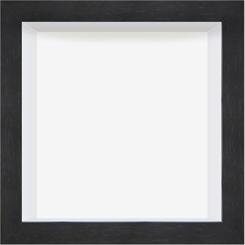 8x8 Shadow Box Frame, 3D Shadow Box Display Case, Memory Box for Baby Handprint & Footprint DIY Hand Foot Print 3D Plaster Collages Collections Mementos(2.3 Inch Depth, Black) in Saudi Arabia