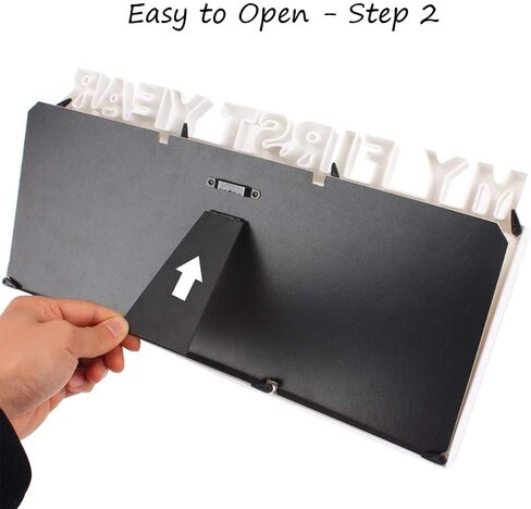 إطارات صور الأطفال من ESTAMICO تذكار لصور My Frist Year لذاكرة الطفل من عمر 1 إلى 12 شهرًا، باللون الأبيض in Kuwait