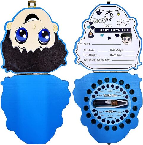 PAMBO Baby Tooth Fairy Keepsake Box- First Teeth and Curl Keepsake Box | Tooth Boxes Saver & Holders for Lost Teeth Kids-Girls in Saudi Arabia