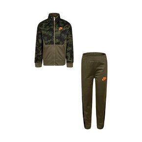 Nike Boy's Therma Dri Fit Jacket & Pants 2 Piece Set (MediumOlive(86H109-E6F)/Orange, 6) in Saudi Arabia