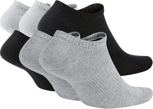 Nike Men's Everyday Plus Cushion No-Show Socks (6 Pair), Multi-color (923), Size Large (8-12) in Saudi Arabia
