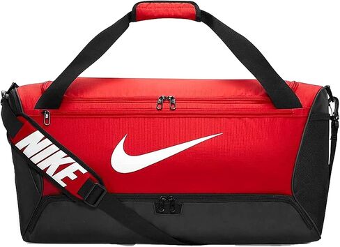 حقيبة التدريب من Nike Brasilia 9.5 من القماش الخشن باللون الأحمر/الجامعي، حقيبة التدريب من القماش الخشن, أحمر/يونيفيرستي ريد, حقيبة رياضية من القماش الخشن in Kuwait