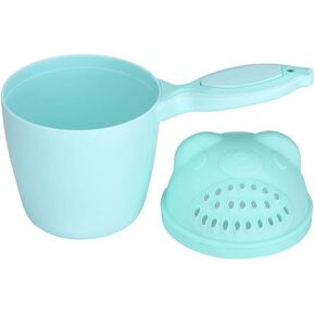 Baby Shampoo Rinse Cup Waterfall Spout Rinse Cup Sprinkler Bottle Cute Bear Shape Shower Water Scoop Head Washing Shampoo Rinse Cup Children's Products Bathroom Accessories(Green) in Kuwait