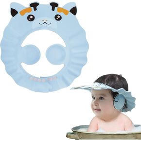 Baby Shower Cap Bathing Protection Adjustable Hair Washing Hat Silicone Bath Head Cap Visor Cap Waterproof Shampoo Cap Soft Bathing Hat for Toddlers Kids Baby 0-6 Years