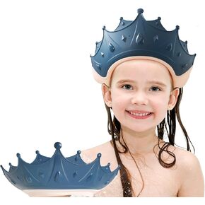 Shower Cap Children, Baby Safe Shampoo Cap, Baby Adjustable Shampoo Protection, Shampoo Protection for Children, Washing Hair without Tears, for 0-9 Years Crown (Red) in Saudi Arabia