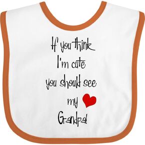 inktastic Cute Grandpa Baby Bib