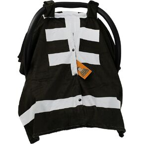 مظلة مقعد سيارة للأطفال من Dear Baby Gear بطباعة بيسبول حمراء اللون مع فتحة زر كبس - غطاء خفيف الوزن مزدوج الطبقات يحافظ على دفء الأطفال وحمايتهم من الشمس - 40 × 30 بوصة