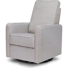 DaVinci Casey Pillowback Swivel Glider in Misty Gray, Greenguard Gold Certified in Kuwait