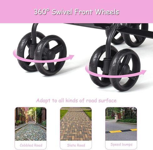 HONEY JOY Double Stroller, Compact Lightweight Stroller Side by Side, Adjustable Canopy, Cup Holder & Storage Bag, Travel Stroller for Airplane, Foldable Twin Umbrella Stroller for Infant and Toddler in Saudi Arabia