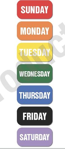 Just Baby'd Sip'n Learn Labels - Learn Days of the Week and Colors of the Rainbow - Weekly Labels for Toddlers - Dual Learning & Education Tool - Sticker Set for Sippy Cups, Dishwasher Safe. in Saudi Arabia