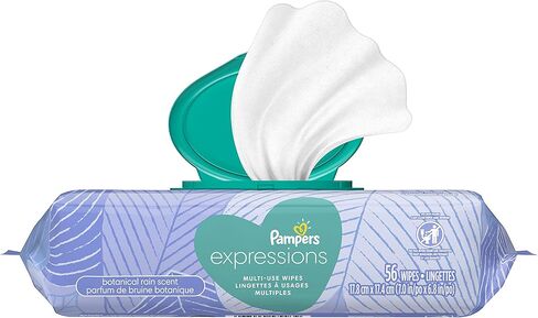 Pampers Baby Wipes Multi-Use Botanical Rain 1X Pop-Top Pack 56 Count in Saudi Arabia