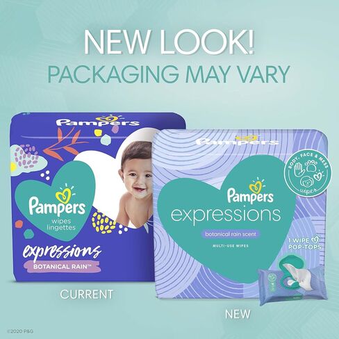 Pampers Baby Wipes Multi-Use Botanical Rain 1X Pop-Top Pack 56 Count in Saudi Arabia