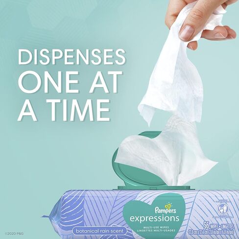 Pampers Baby Wipes Multi-Use Botanical Rain 1X Pop-Top Pack 56 Count in Saudi Arabia