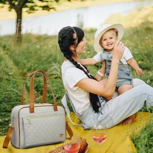Rabjen Small Diaper Bag Tote, Mini Travel Multifunction Baby Bag with Insulated Pockets in Kuwait