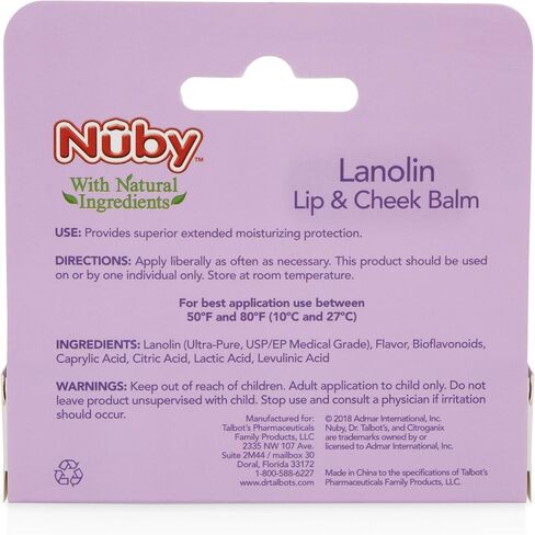 Dr. Talbot's Lanolin Lip and Cheek Balm - 0.35 oz | Naturally Inspired with Citroganix - Vanilla Milk Flavor in Saudi Arabia