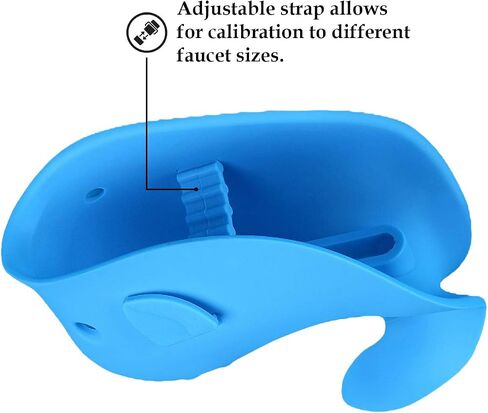 Aurelie Silicone Whale Tub Faucet Cover for Kids, Protective Baby Safety Products for the Bathtub Spout, Blue in Saudi Arabia