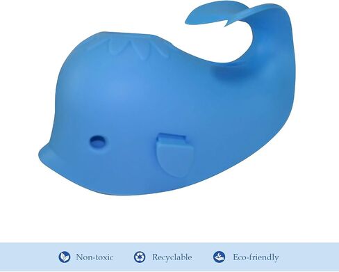 Aurelie Silicone Whale Tub Faucet Cover for Kids, Protective Baby Safety Products for the Bathtub Spout, Blue in Saudi Arabia