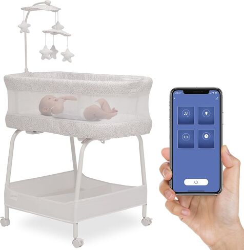 سرير دلتا للأطفال SmartSleep Auto Glide مزود بتقنية البلوتوث، مصنوع من خليط معدني in Saudi Arabia