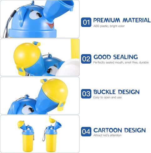 Gadpiparty Portable Baby Child Potty Urinal Emergency Urinal Toilet Upgrade Baby Boy Portable Potty Kid Potty Pee Training for Child Kid Toddler Car Travel and Camping in Kuwait