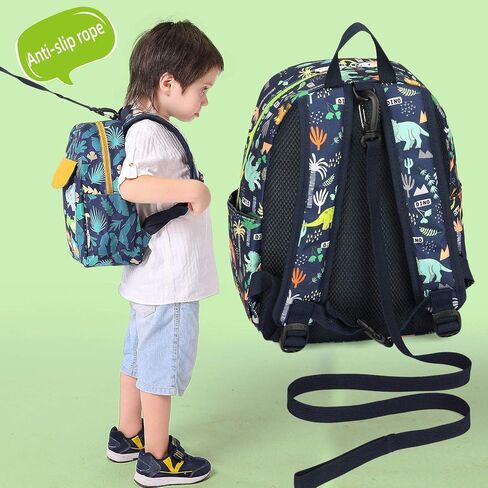 Cute Zoo Little 2d Backpack Kid Backpacks for Girls and Boys Toddler Backpack Waterproof Preschool Safety Harness Leash(DeepBlue Bus) in Saudi Arabia