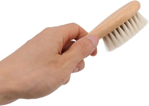 WALFRONT Wooden Baby Hair Brush and Comb Set Natural Soft Goat Bristle Brush Double Edged Comb for Baby Shower Newborn Hair Grooming Healthcare Kits in Saudi Arabia